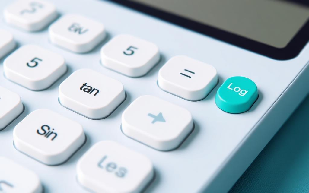 Close up of scientific calculator function keys